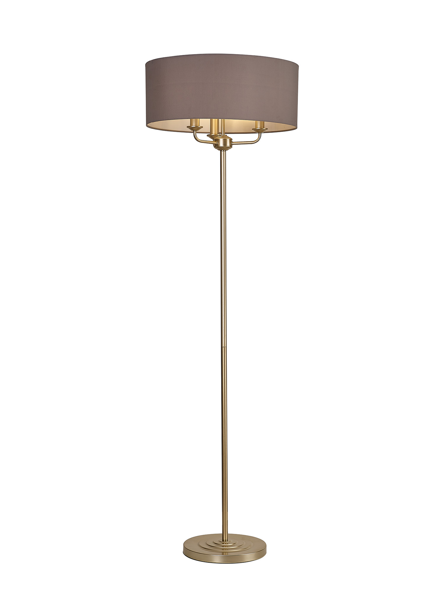 DK1000  Banyan 45cm 3 Light Floor Lamp Champagne Gold, Grey